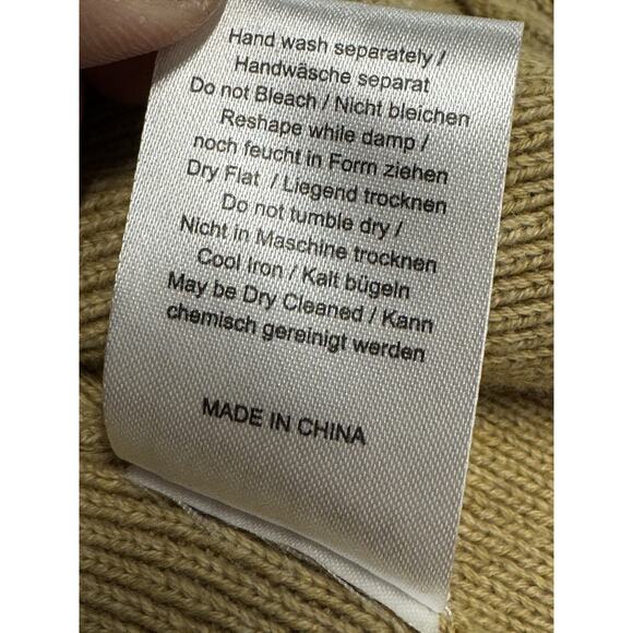 POETRY Women's Tan Open Front Tight Knit Cardigan 12 Preppy Casual Office Siren - Picture 8 of 9